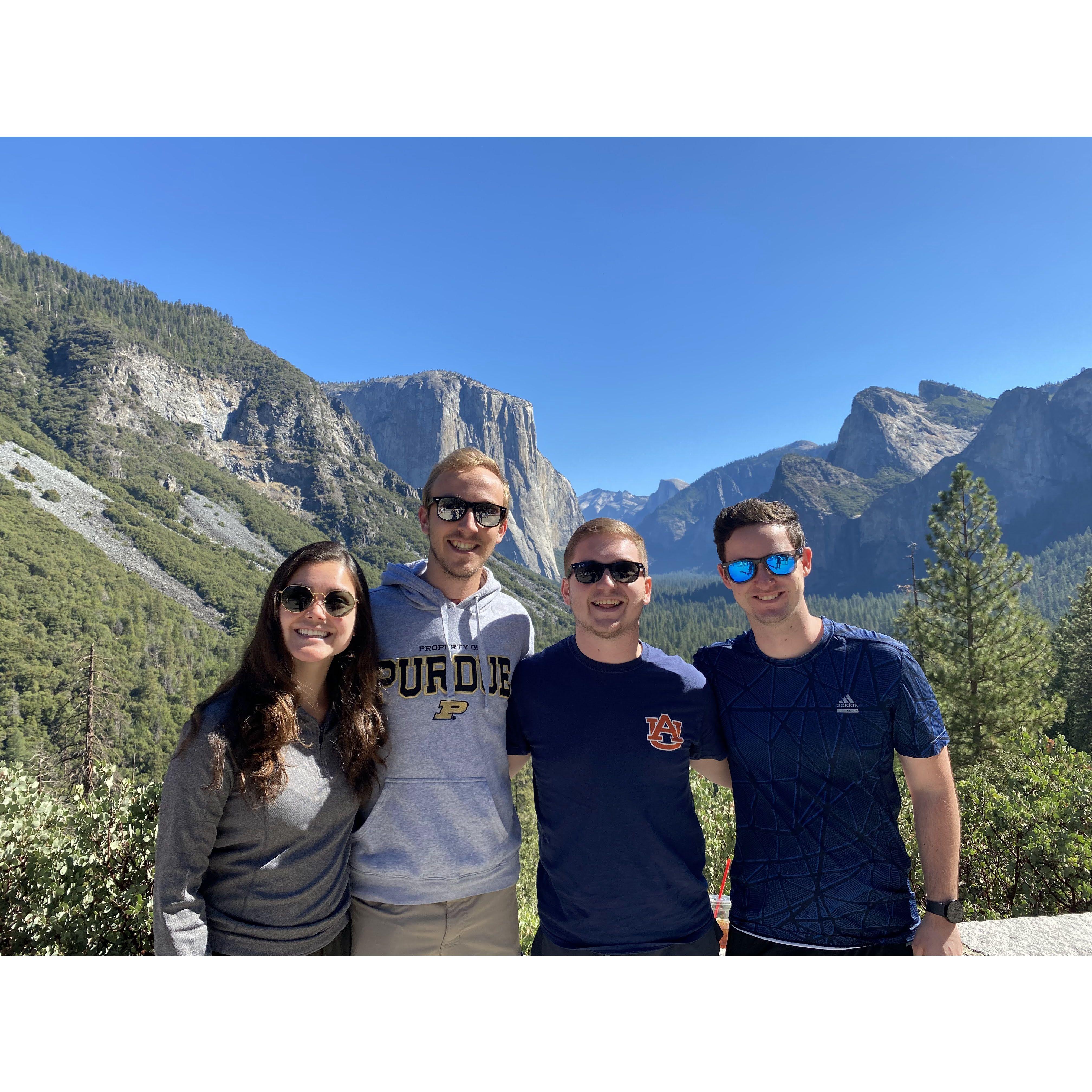 Visiting and hiking in Yosemite with Patrick and Michael