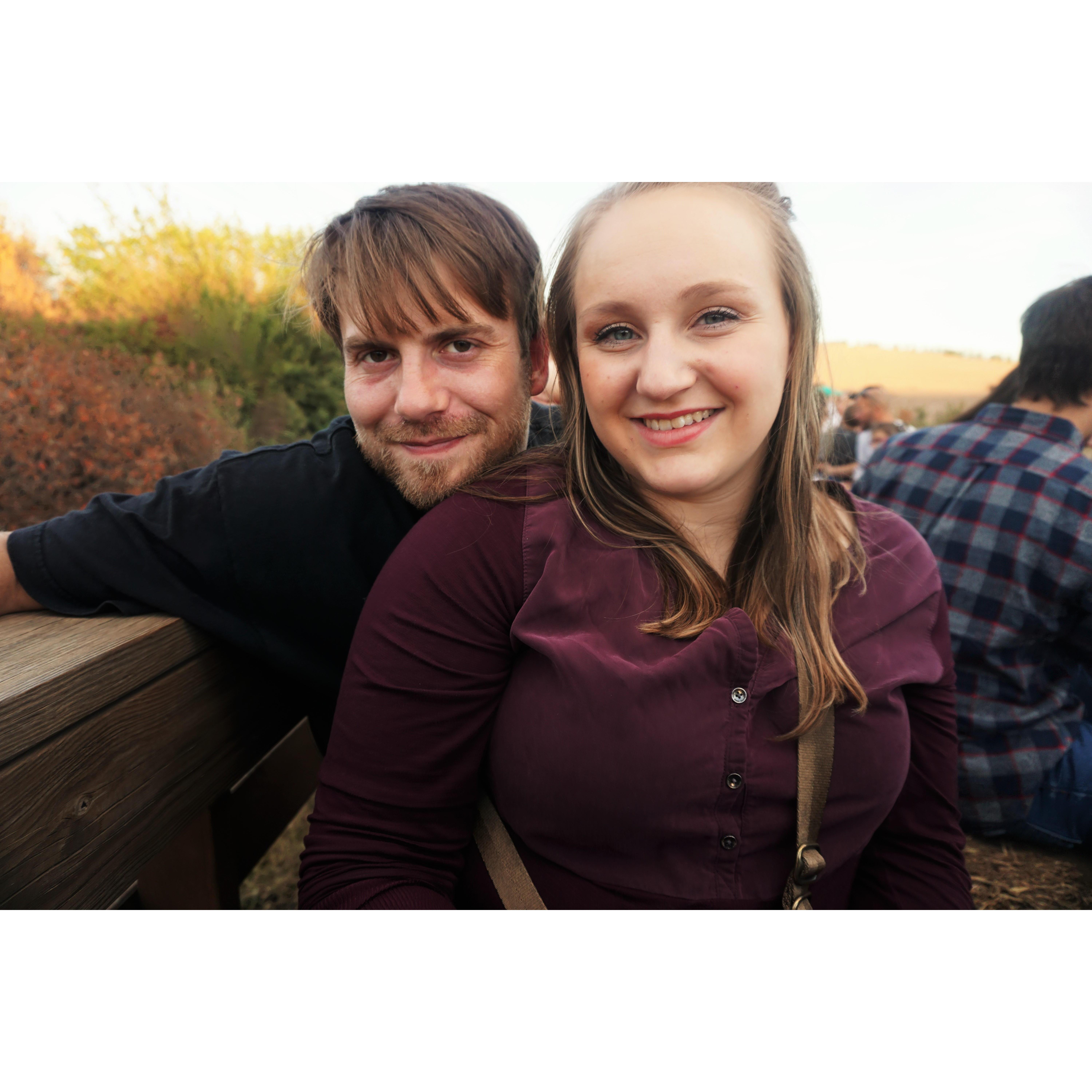 October is our Favorite month and it has to do with our shared love for pumpkin patches.
