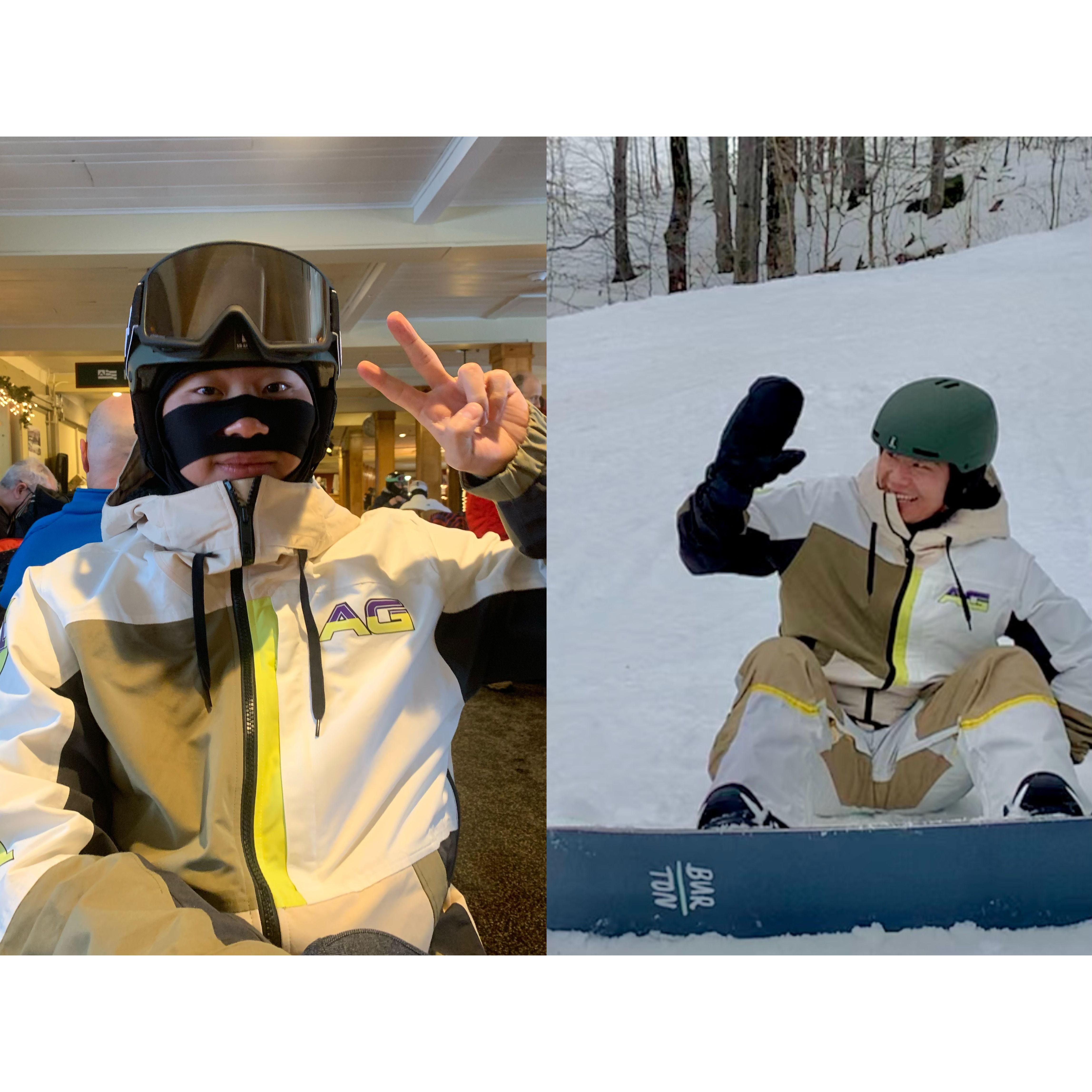 Our first time skiing together!