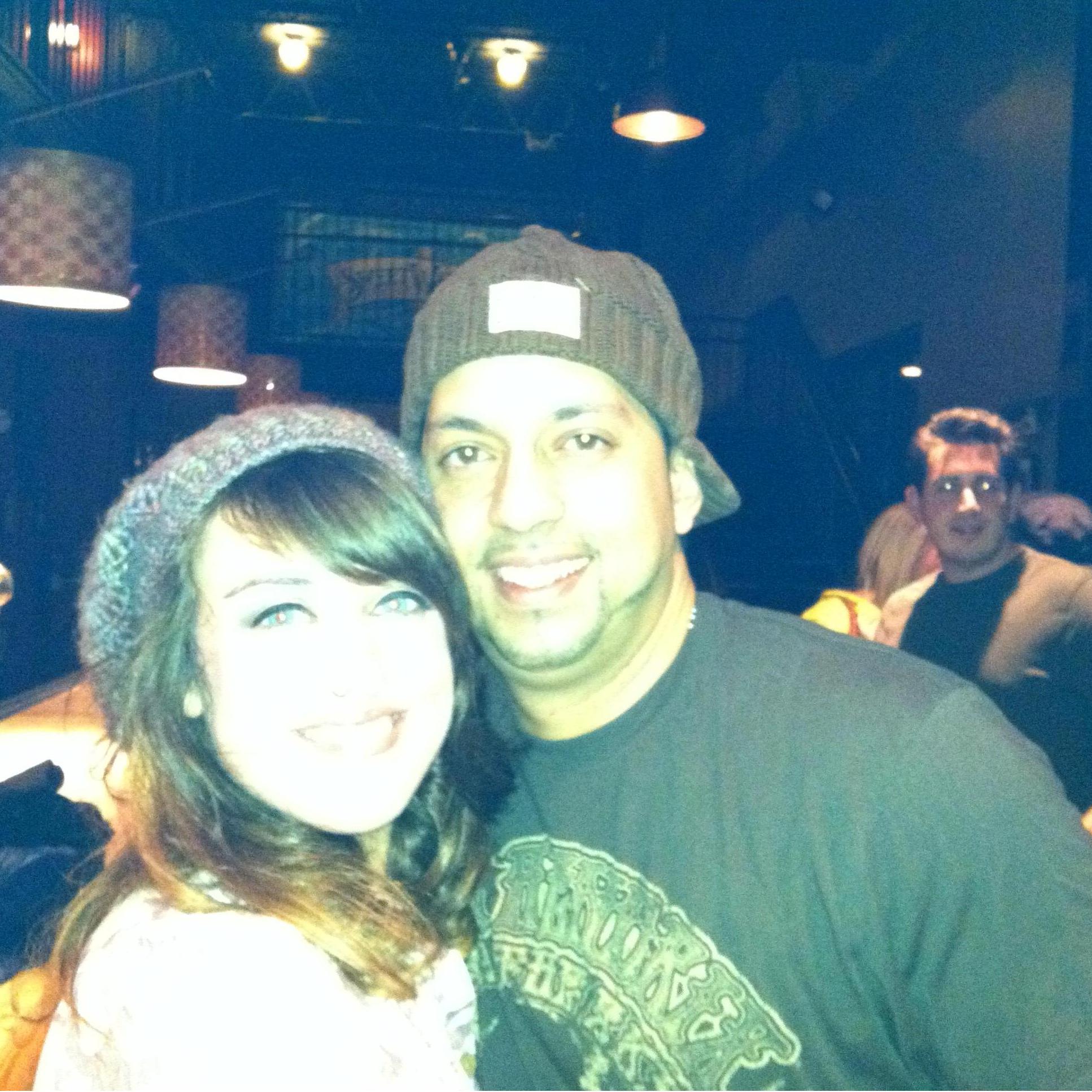 Our very first picture together!  We were at a local comedy show. January 2013