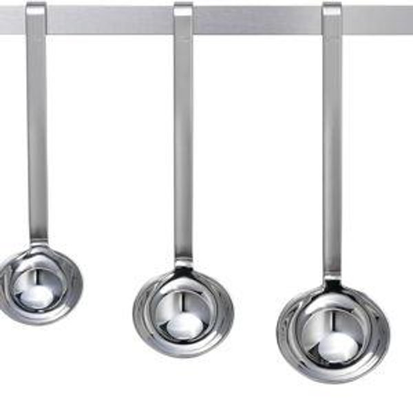 5.4 oz Rosle 10009 Stainless Steel Hooked Handle Ladle with Pouring Rim Serving Spoon