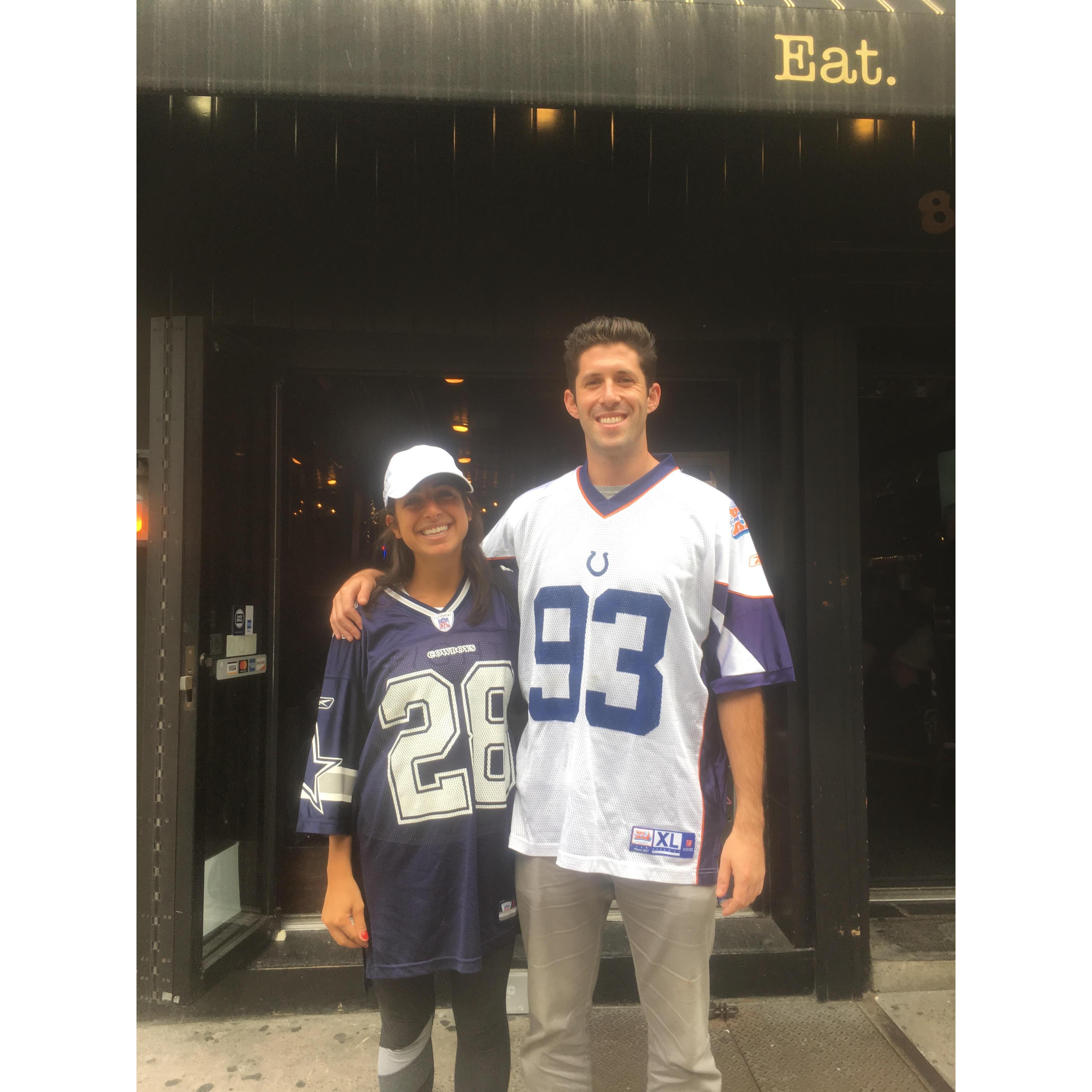 Bennett and Julia at Keats where they spend plenty of weekends rooting for the Colts.