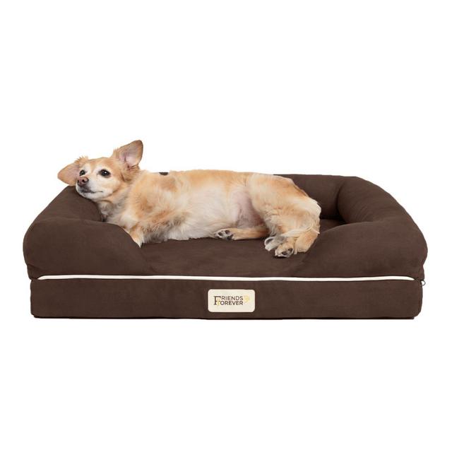 Friends Forever™ Chester Small Orthopedic Memory Foam Dog Couch in Brown
