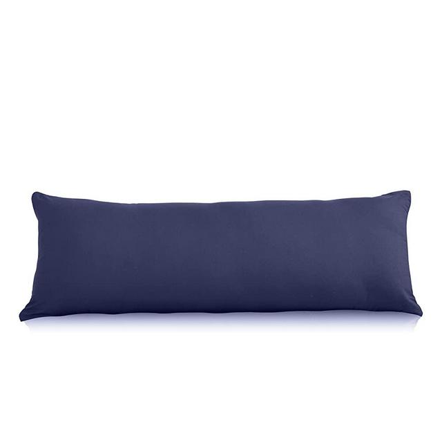 Evolive Soft Microfiber Body Pillow Cover Replacement 21"x 54" with Zipper Closure (Navy)