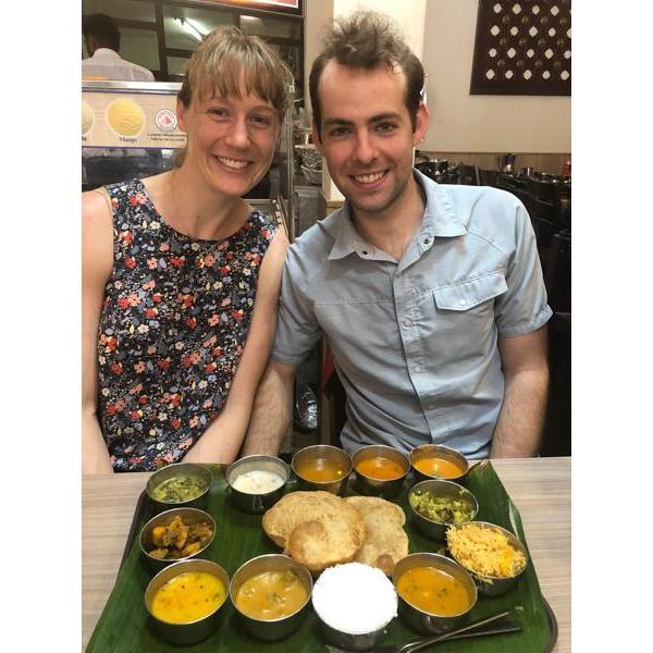2019: Indian dinner part 2 in Little India of Singapore for Rebecca (née Whittington) Alwani's wedding!