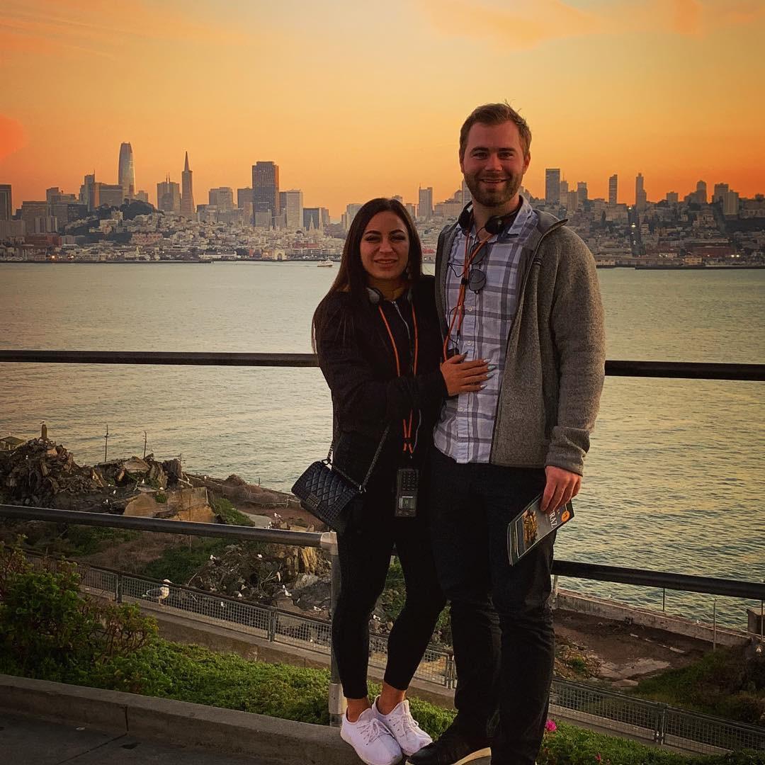 Enjoying the San Francisco sunset from Alcatraz!