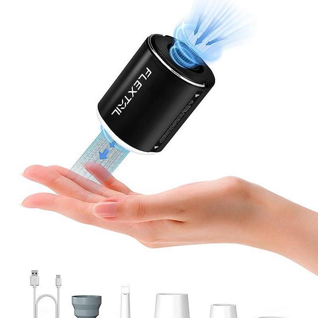 FLEXTAILGEAR Portable Air Pump with Camping Lantern Tiny Pump 2X 4kPa Air Pump for Inflatables Rechargeable Air Mattress Pump with Magnetic Design for Sleeping Pads, Pool Floats, Swimming Rings