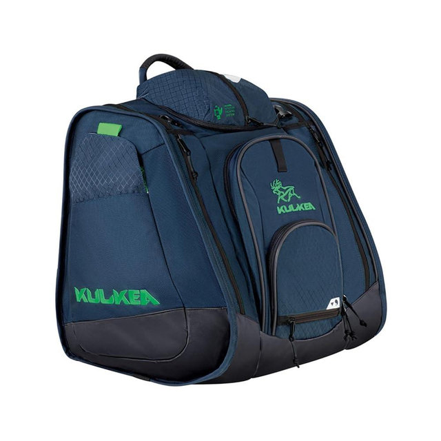 KULKEA Boot Trekker Ski Boot Backpack - Ski Boot Bag With External Helmet Sling - Durable, Spacious, Water Resistant Gear & Boot Storage