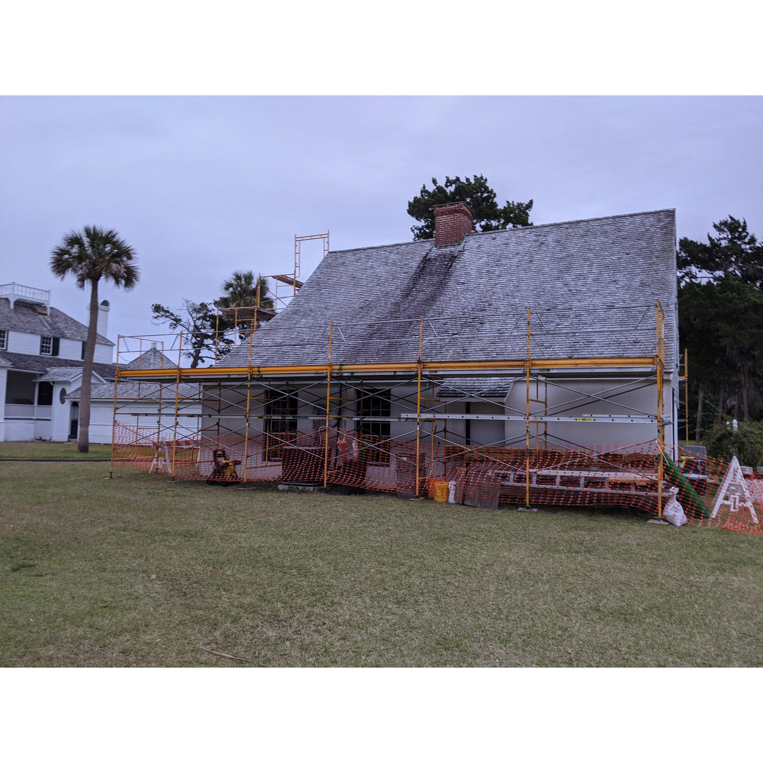The reason we chose this park for our wedding is because it is the place where "us" began. We were on our first long-distance travel trip together, working on the roof of the kitchen house pictured!