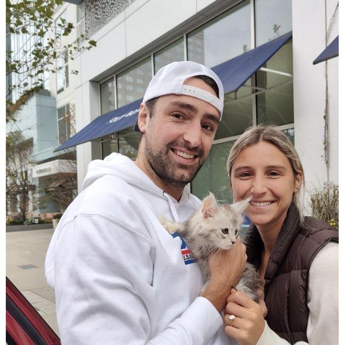 Our first family photo with our baby, Mavvy B 