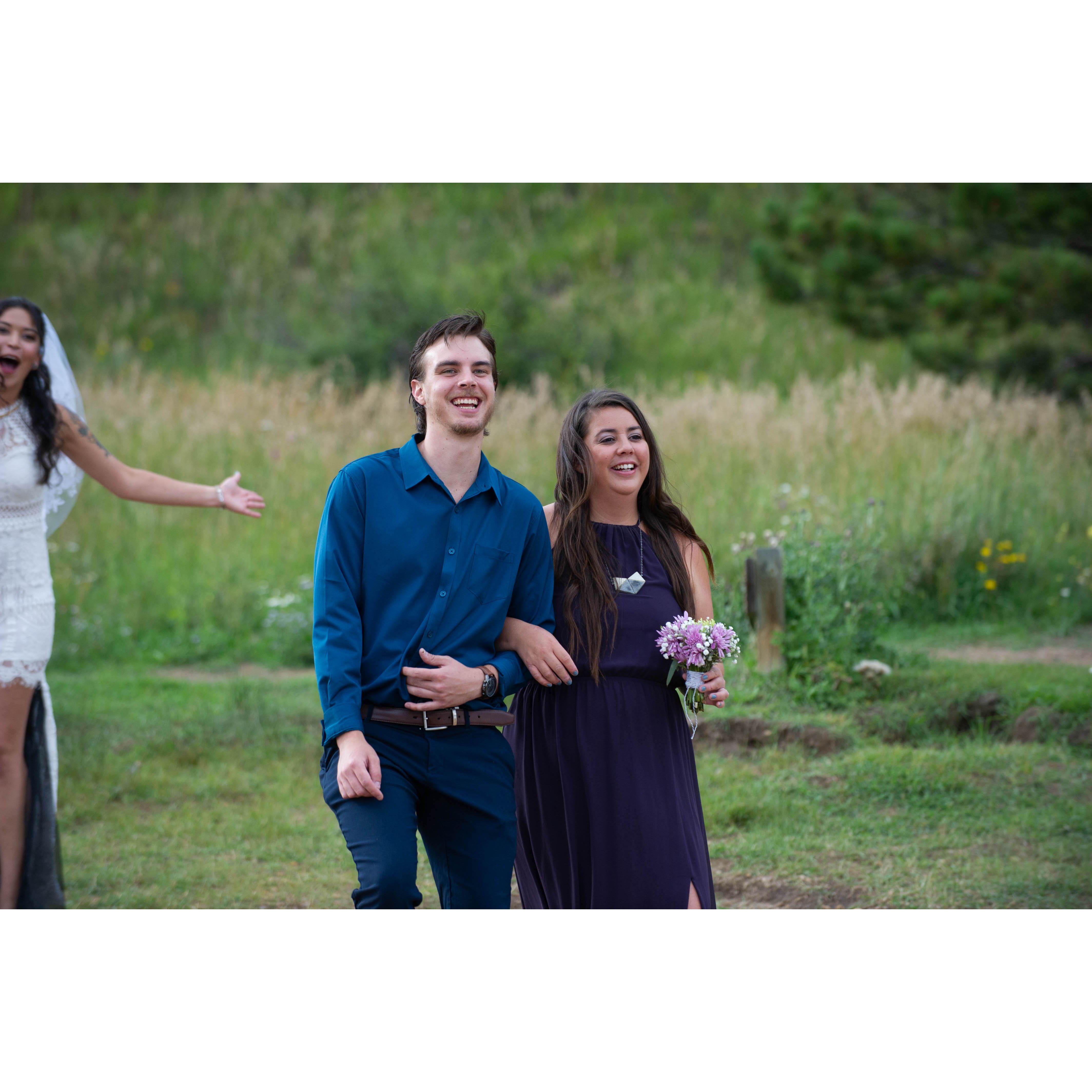 The wedding party - our awesome siblings