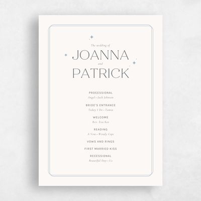 Beige Wedding Program - Jelani