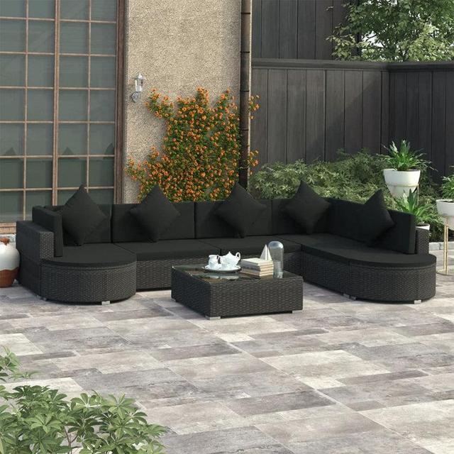 Ponderay Polyethylene (PE) Wicker 7 - Person Seating Group with Cushions