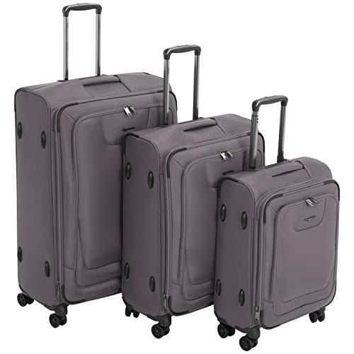 AmazonBasics Premium Expandable Softside Spinner Suitcase Luggage with TSA Lock and Wheels