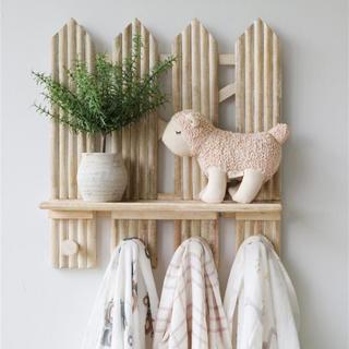Charlie Farmhouse Fence Nursery Wall Decor Shelf