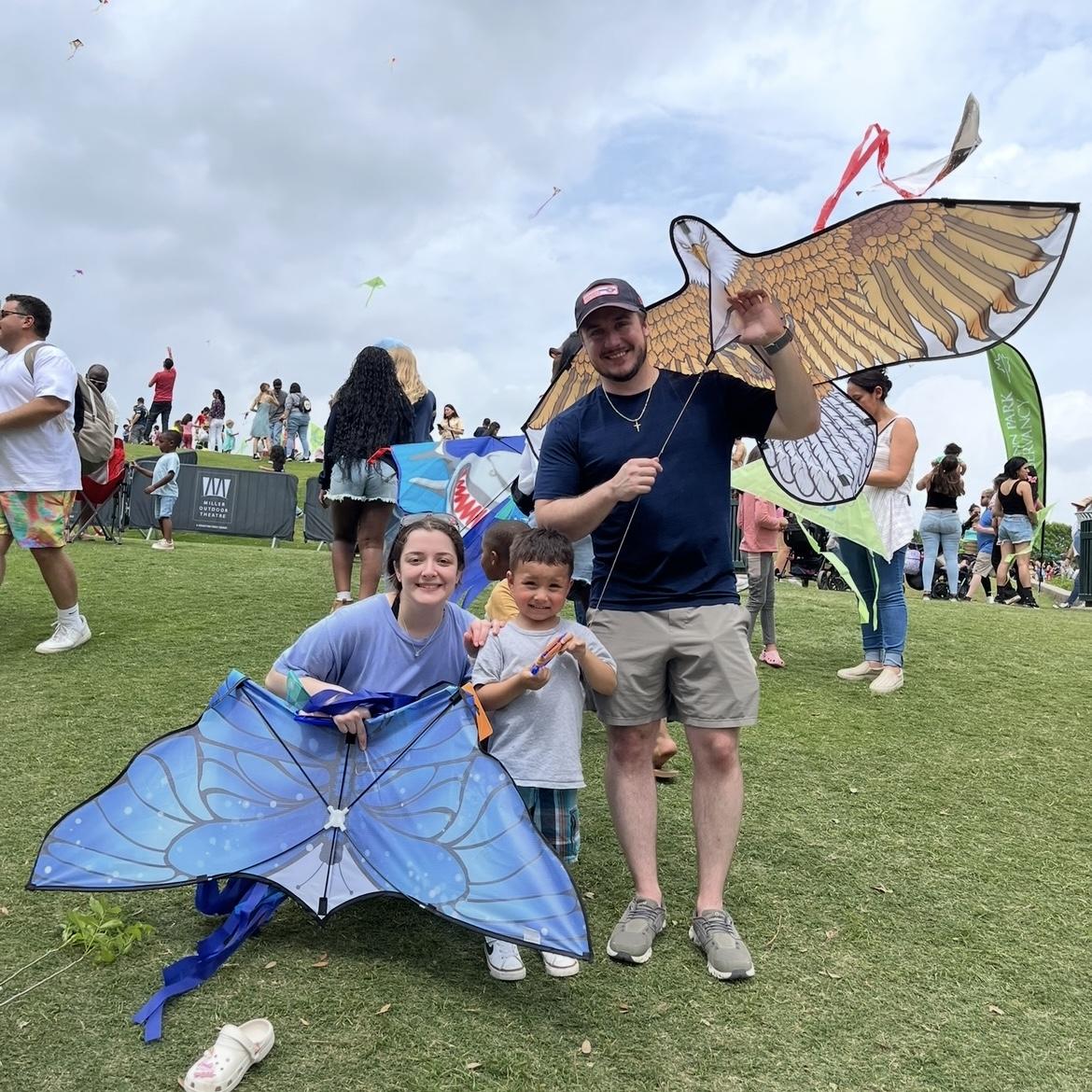 Kite festival in Houston. So many neat kites!!