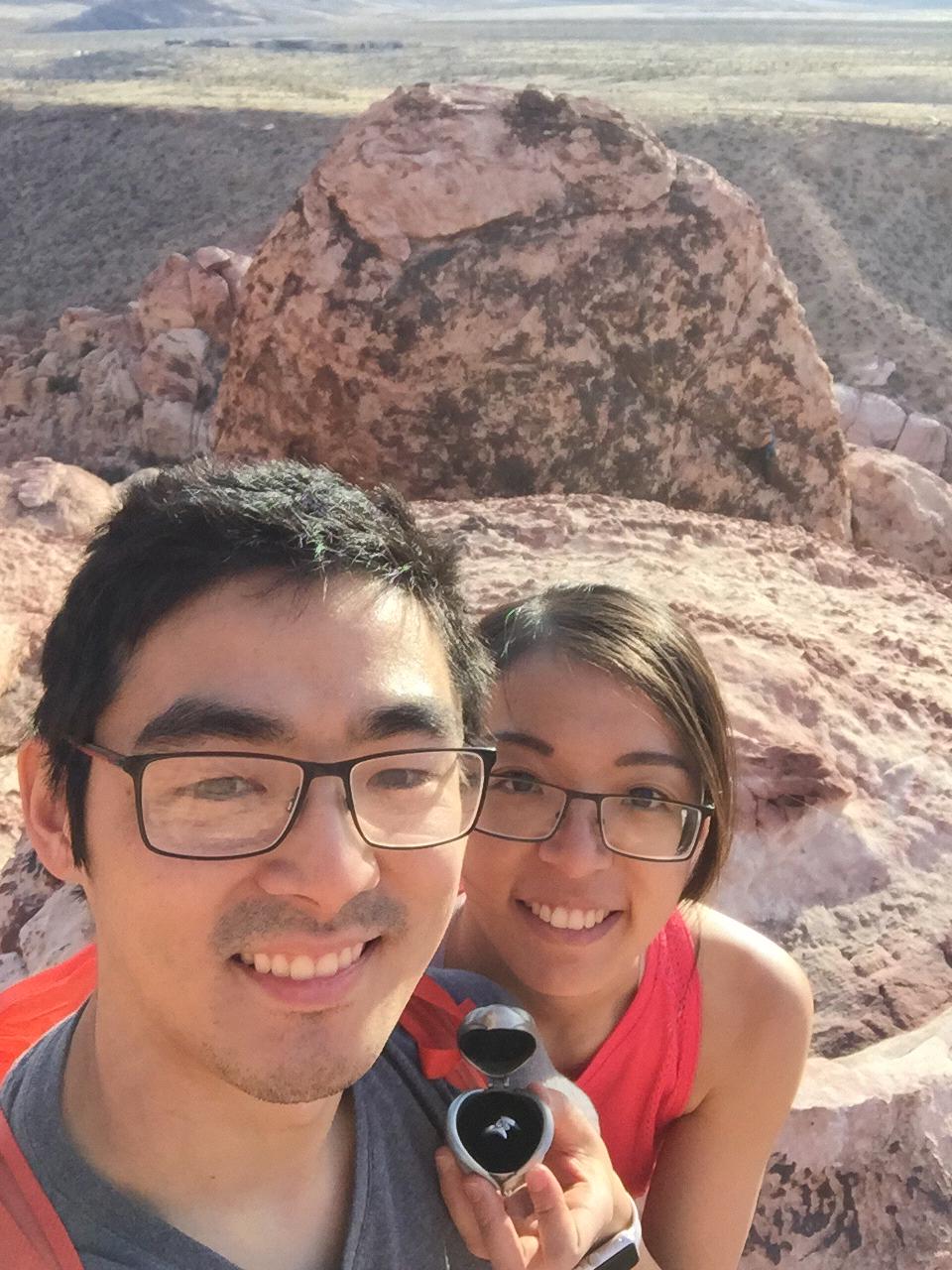 He proposed!! Red Rock Canyon 2017
