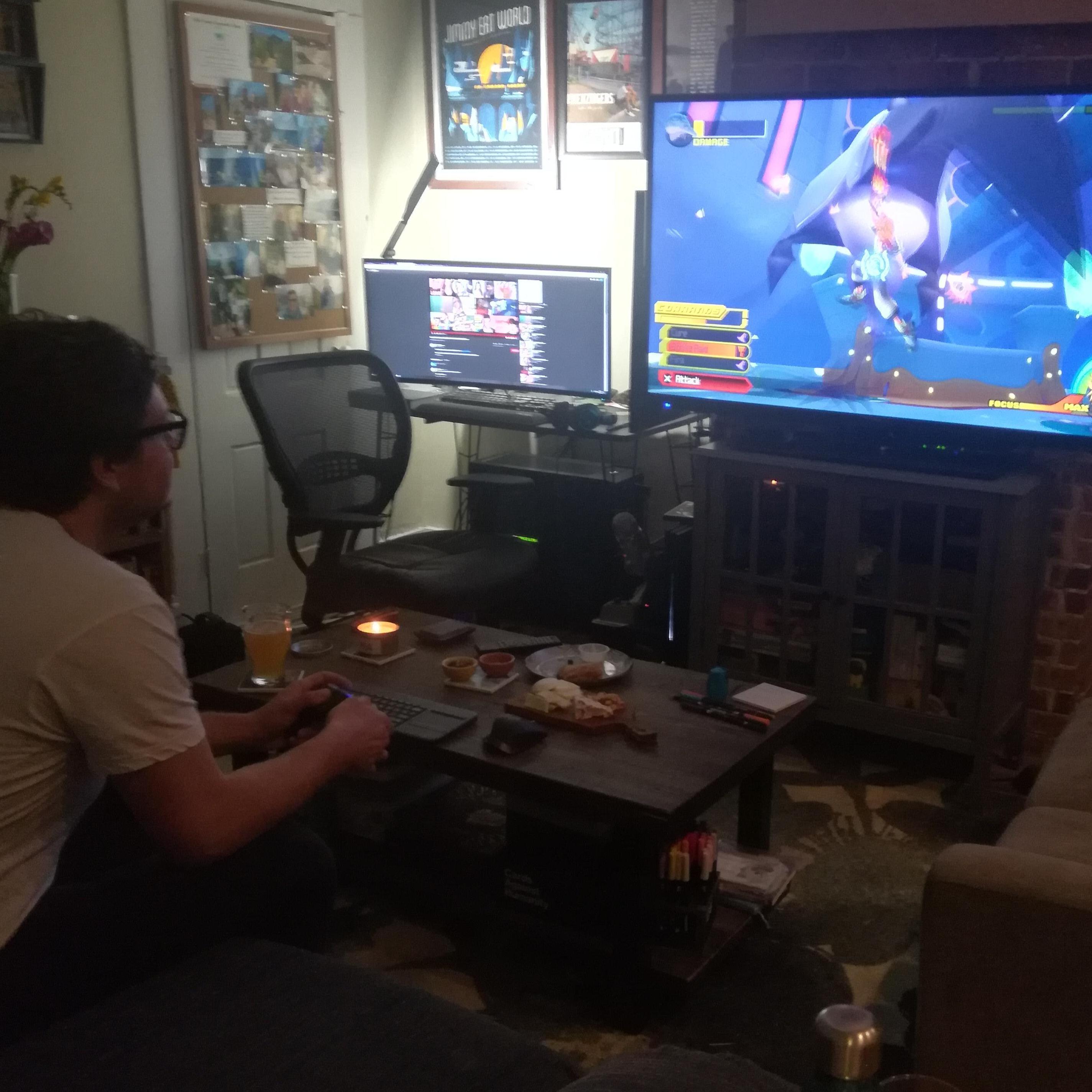 Ryan and Michelle's classic cheese board, beer, and video game date night - Kittery, ME - October 2019