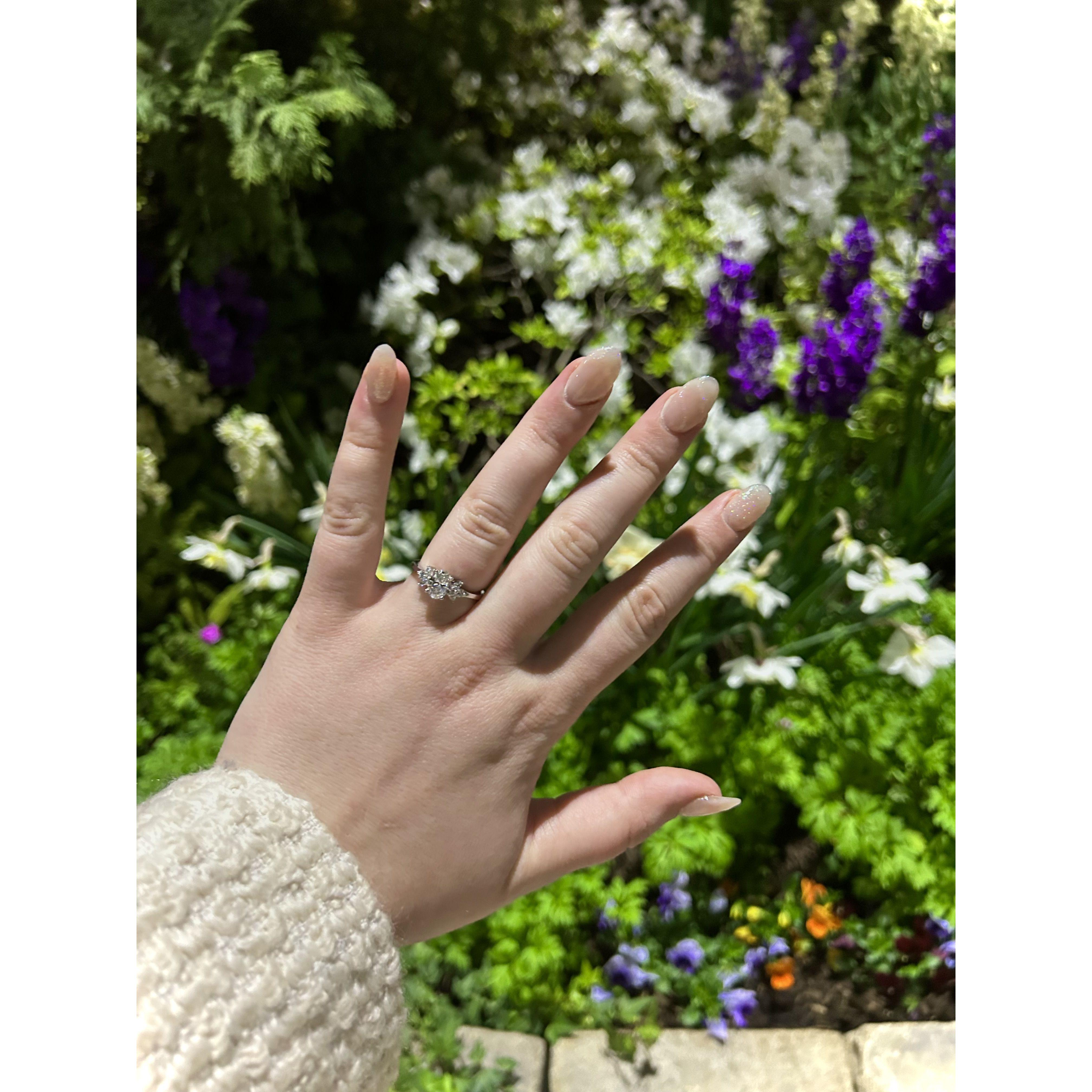Moments after she said yes!
