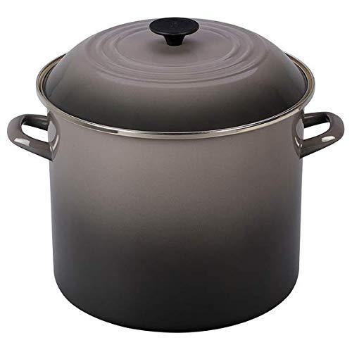 Le Creuset N5100-287F Enamel Over Steel Stockpot, 16-Quart, Oyster