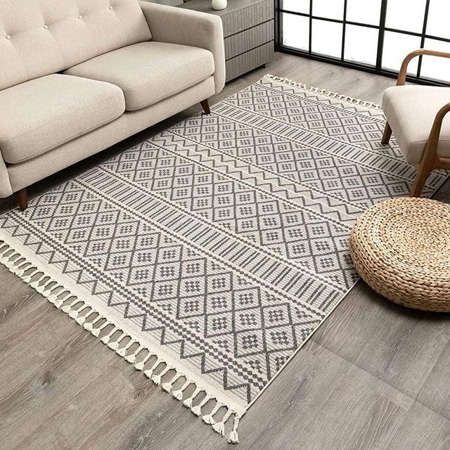 Well Woven Ventova Grey Tribal Geometric Area Rug 8x10 (7'10" x 10'6")