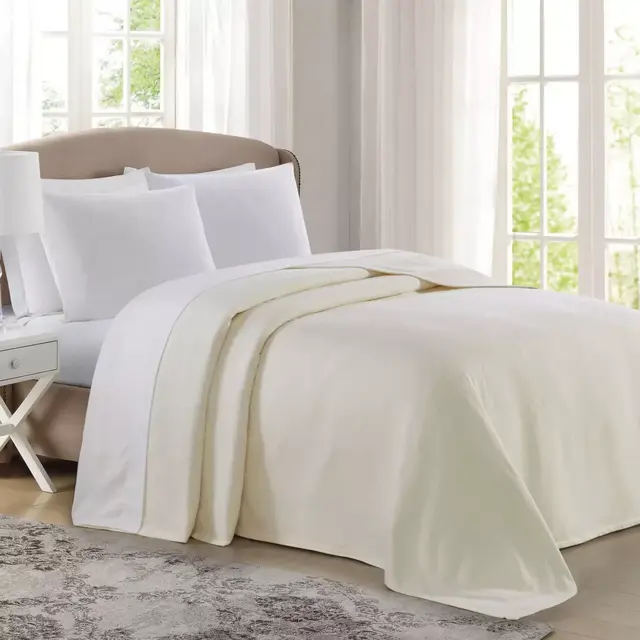 Charisma® Deluxe Woven Cotton Queen Blanket in Ivory
