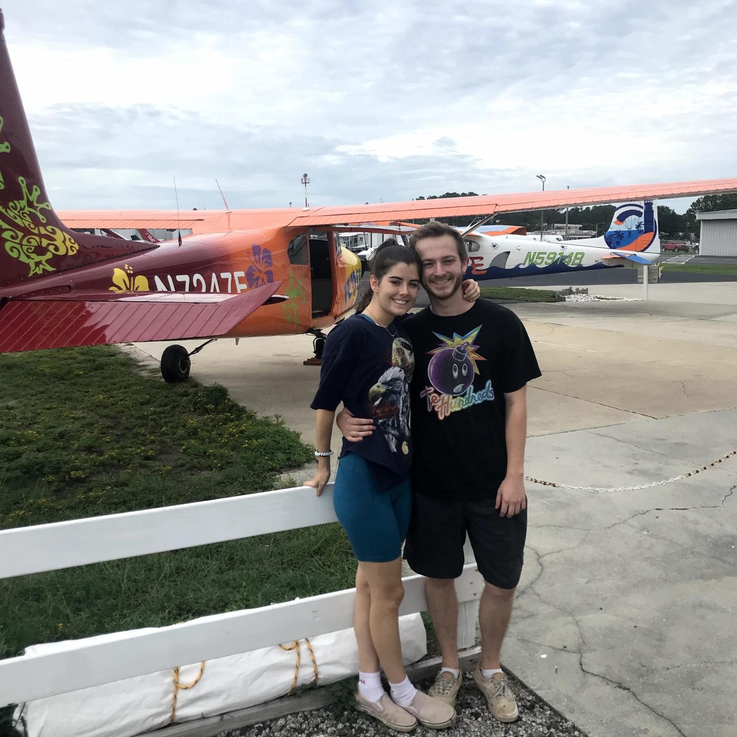 Skydiving - one of our first dates!