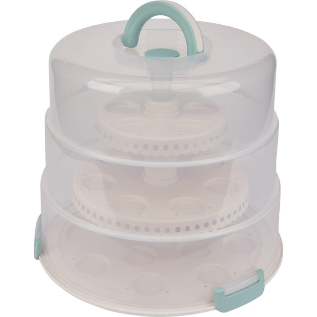 Sweet Creations Cupcake and Cakepop Carrier Light Aqua Blue