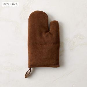 Ambra Brown Suede Oven Mitt | CB2