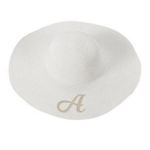 Single Initial Personalized Beach Hat