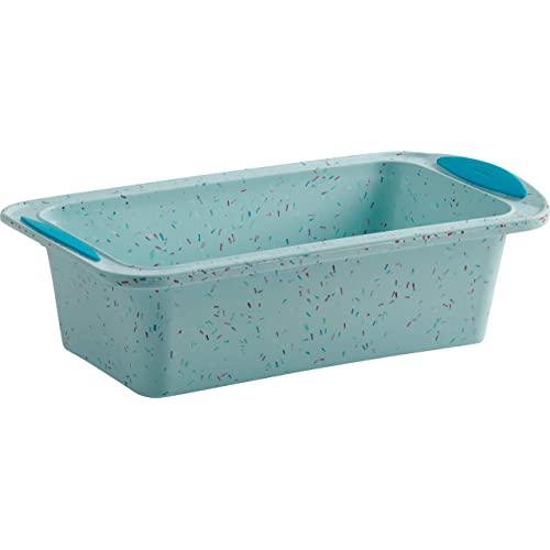 Trudeau 05118657 Structure Loaf Pan Silicone Bakeware, 8.5 x 4.5, Blue Confetti