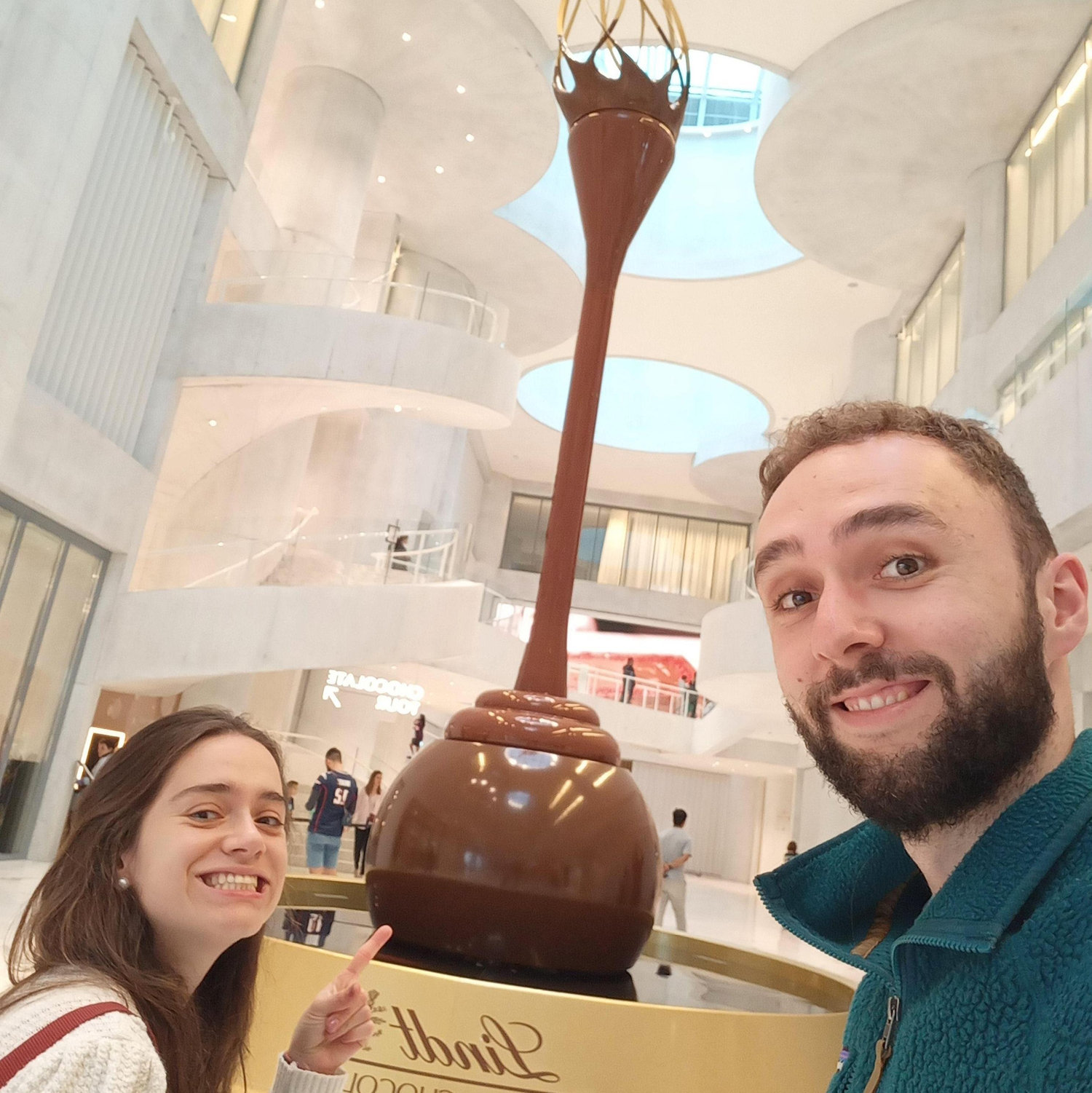 Natalia's favourite museum in the world, Lindt Chocolate with the biggest chocolate fountain in the world.