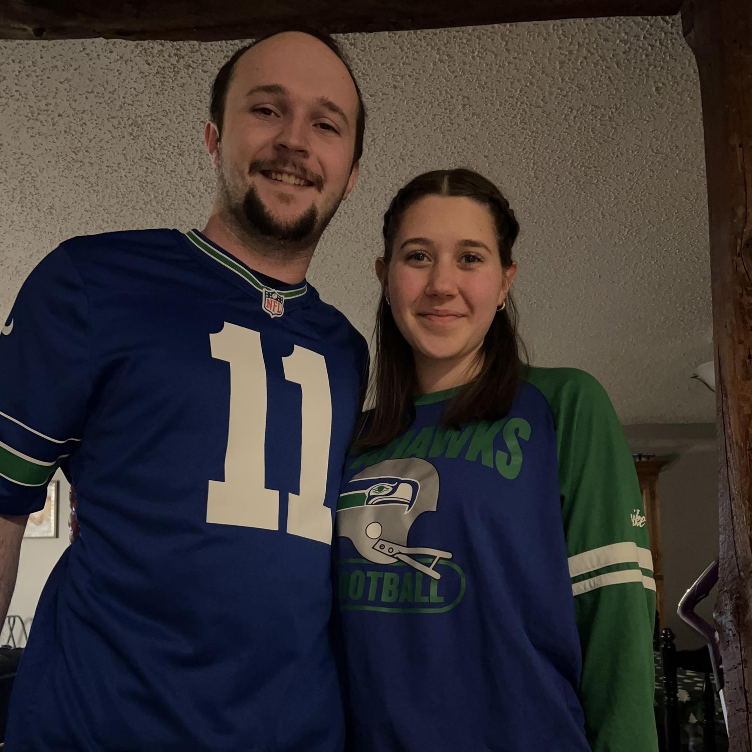 First Super Bowl together! Go Hawks!!