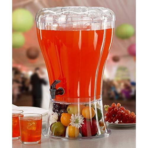 Buddeez Unbreakable 3-1/2-Gallon Beverage Dispenser with Removable Ice-Cone and BONUS Chalkboard ID tag - perfect for parties.