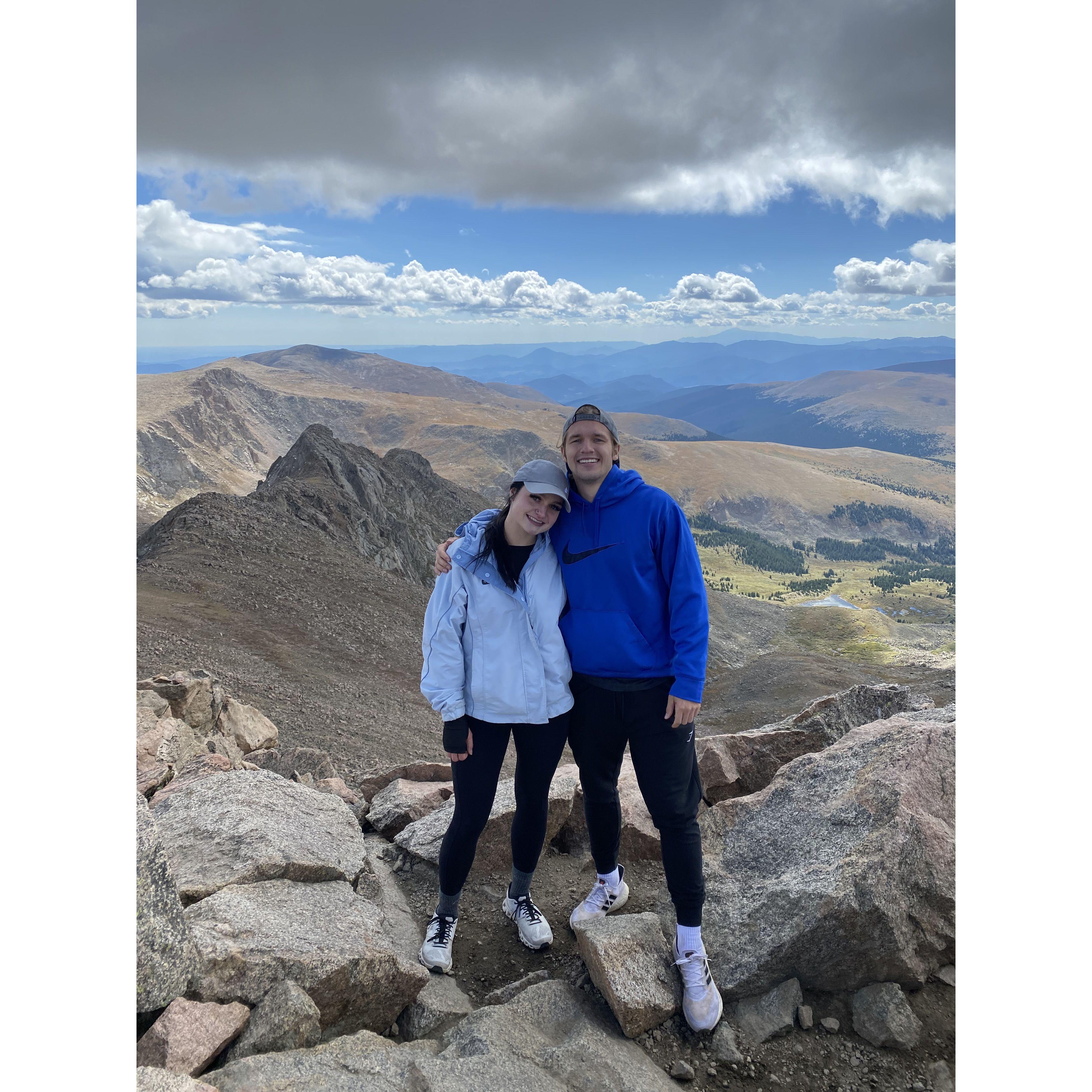 Hiked our first 14er together #mountbierstadt