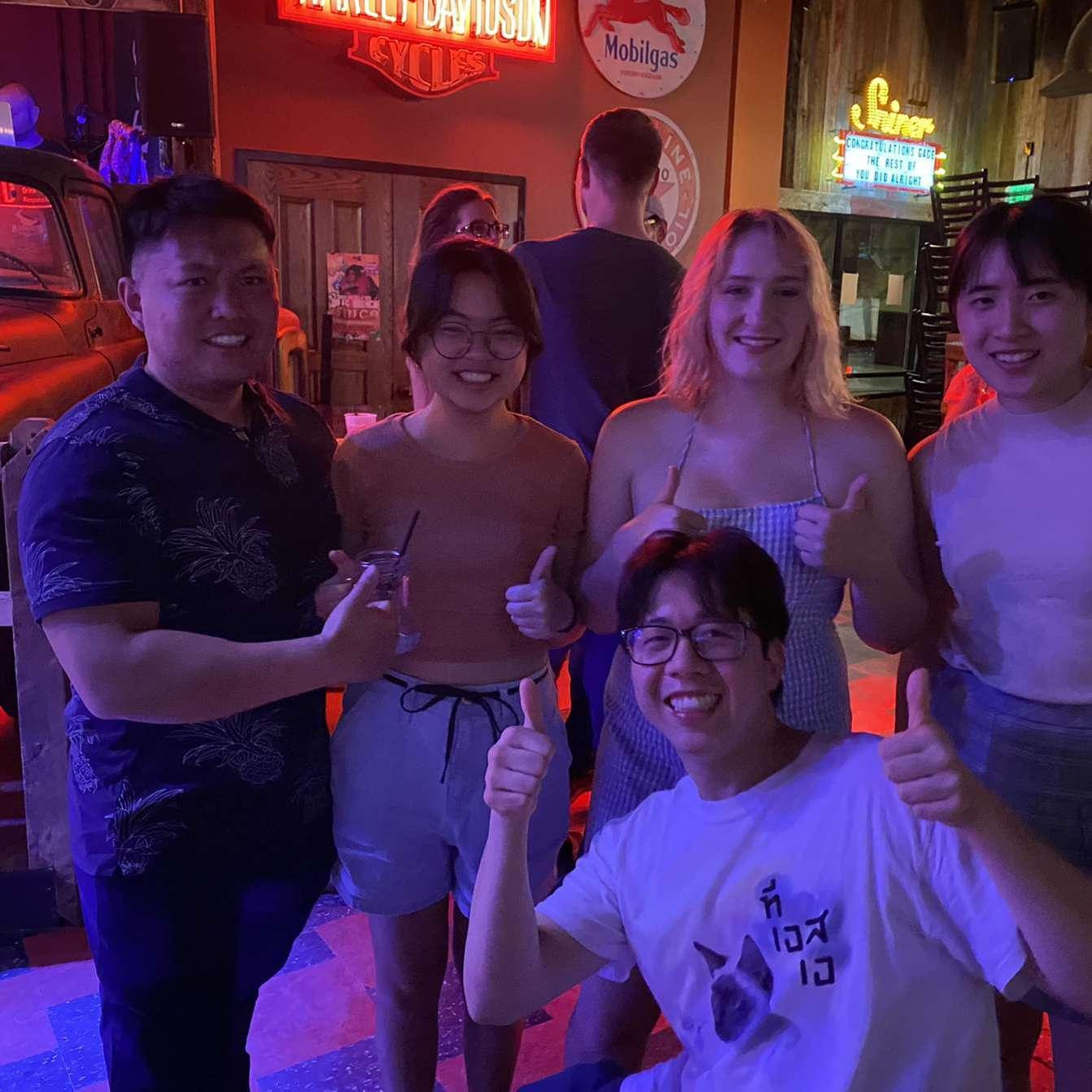 May 2022 - at the bars after Tyson B-day party