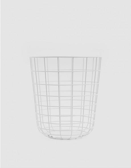 Wire Storage Bin in White