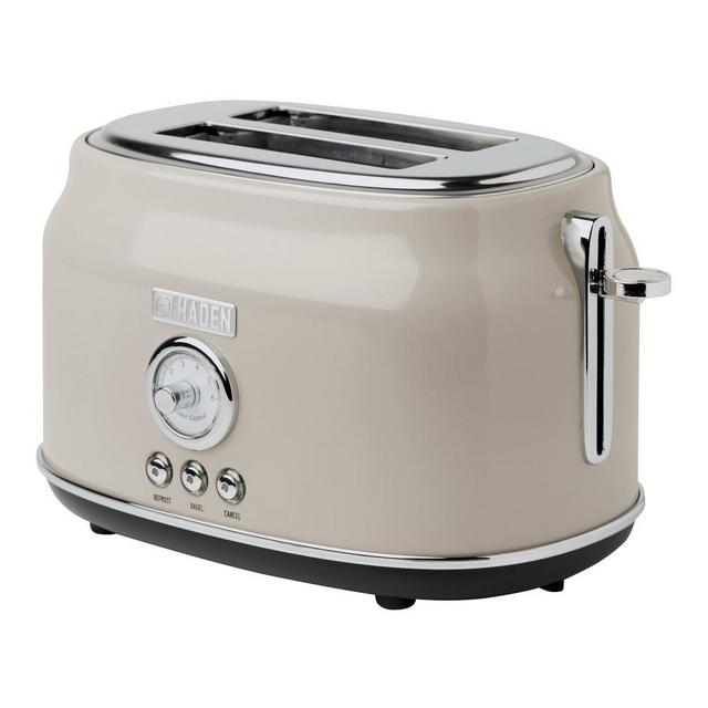 Haden Dorset 2-Slice Wide Slot Stainless-Steel Toaster, Putty