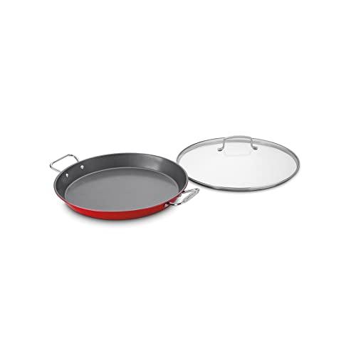 Cuisinart Non-Stick Paella Pan, 15", Red,ASP-38CR