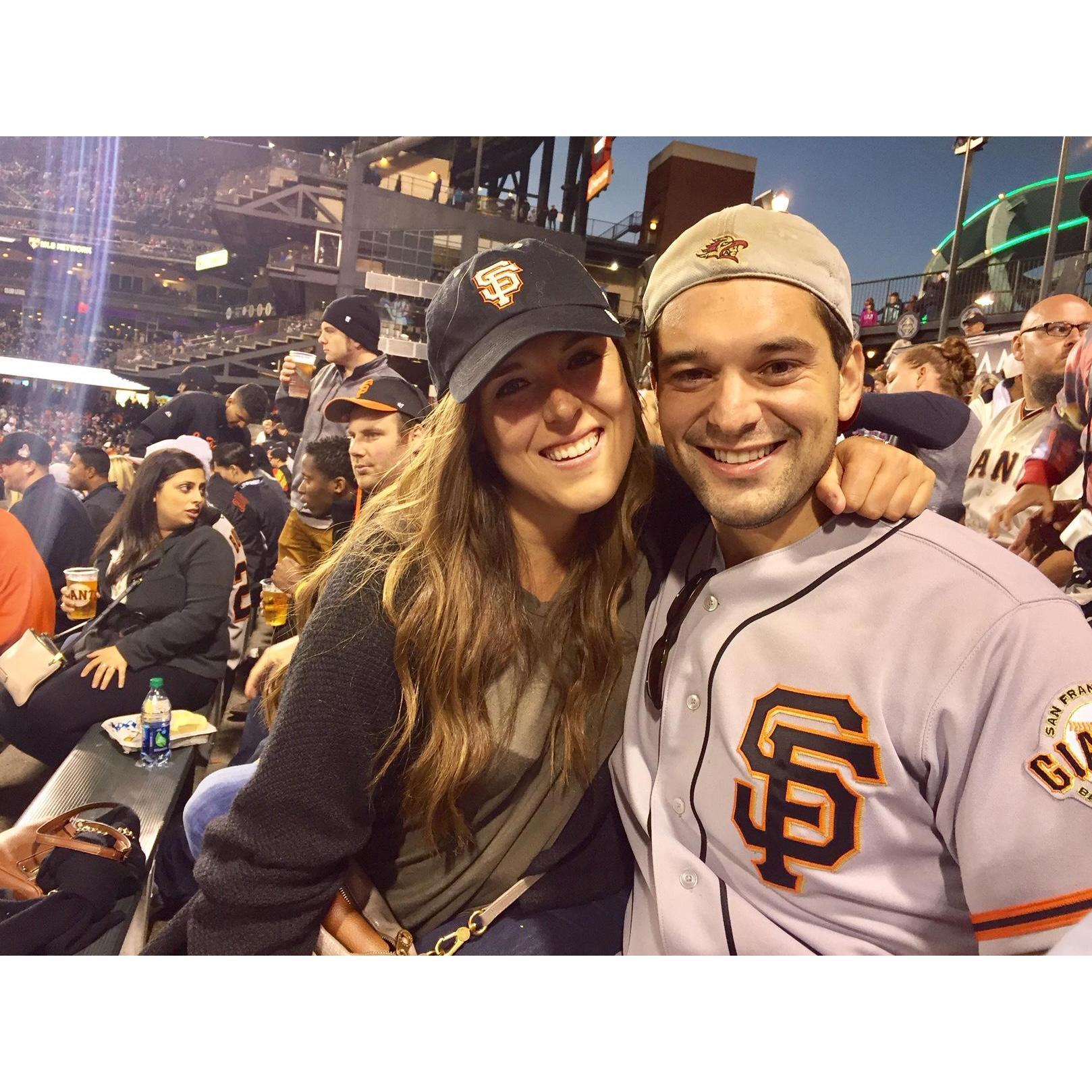 We went to many Giants games while living in San Francisco and Griffin successfully converted me...sorry Dad!