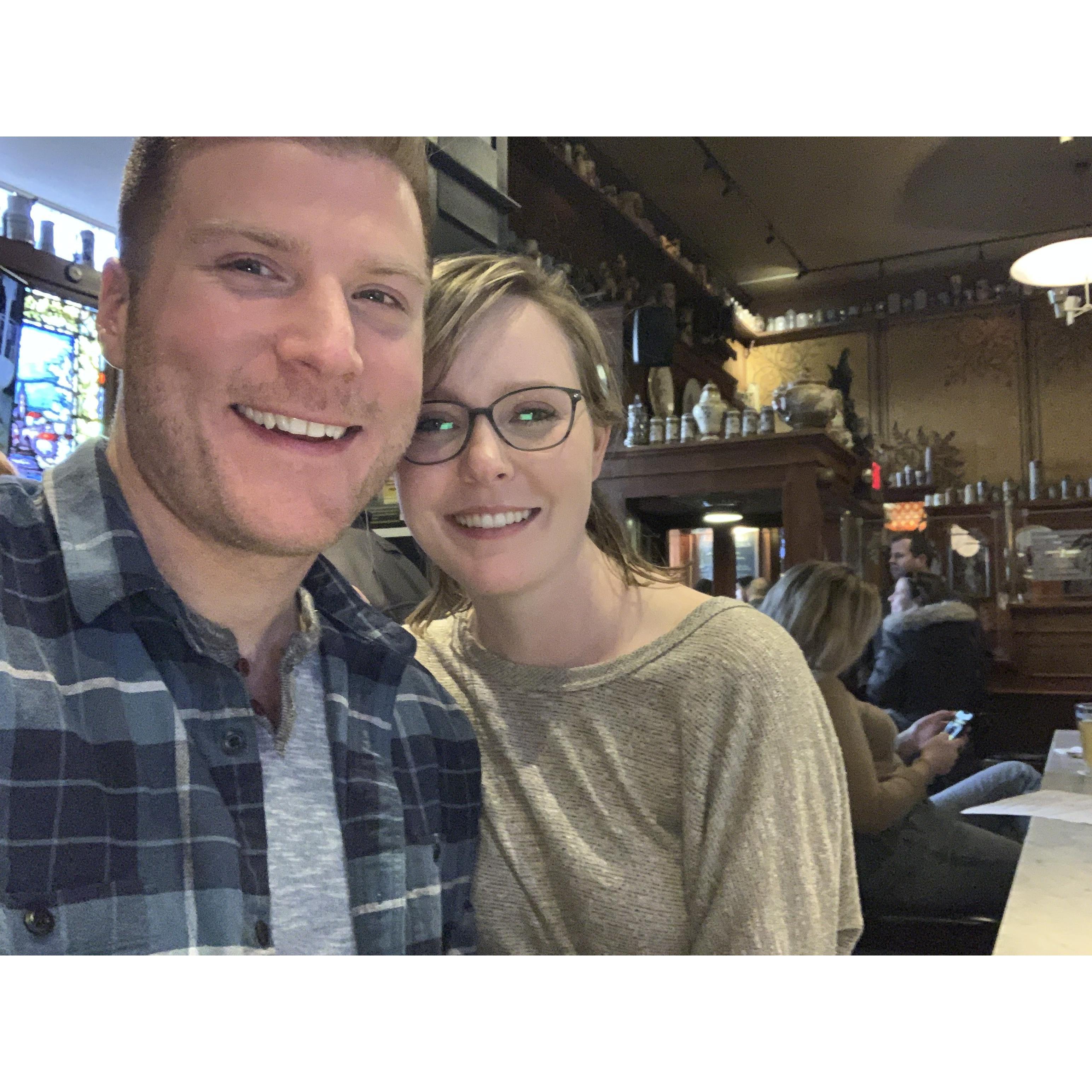 Our first photo together