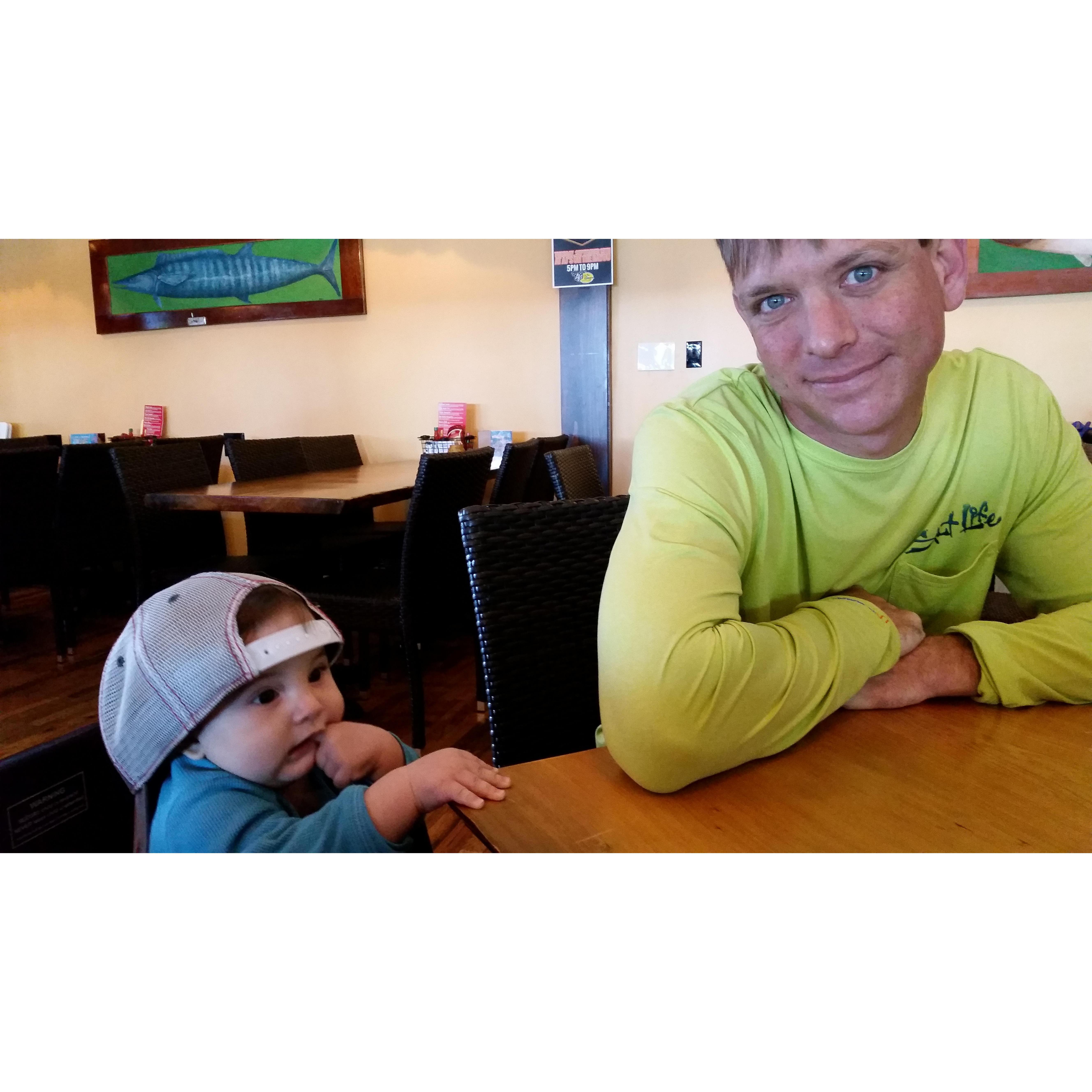 My two men looking cute!