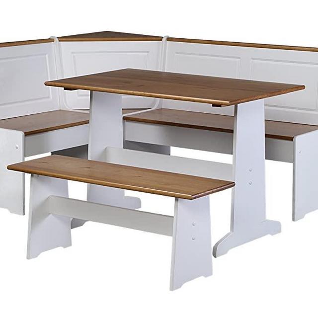 Linon Ardmore Kitchen Nook Set, White