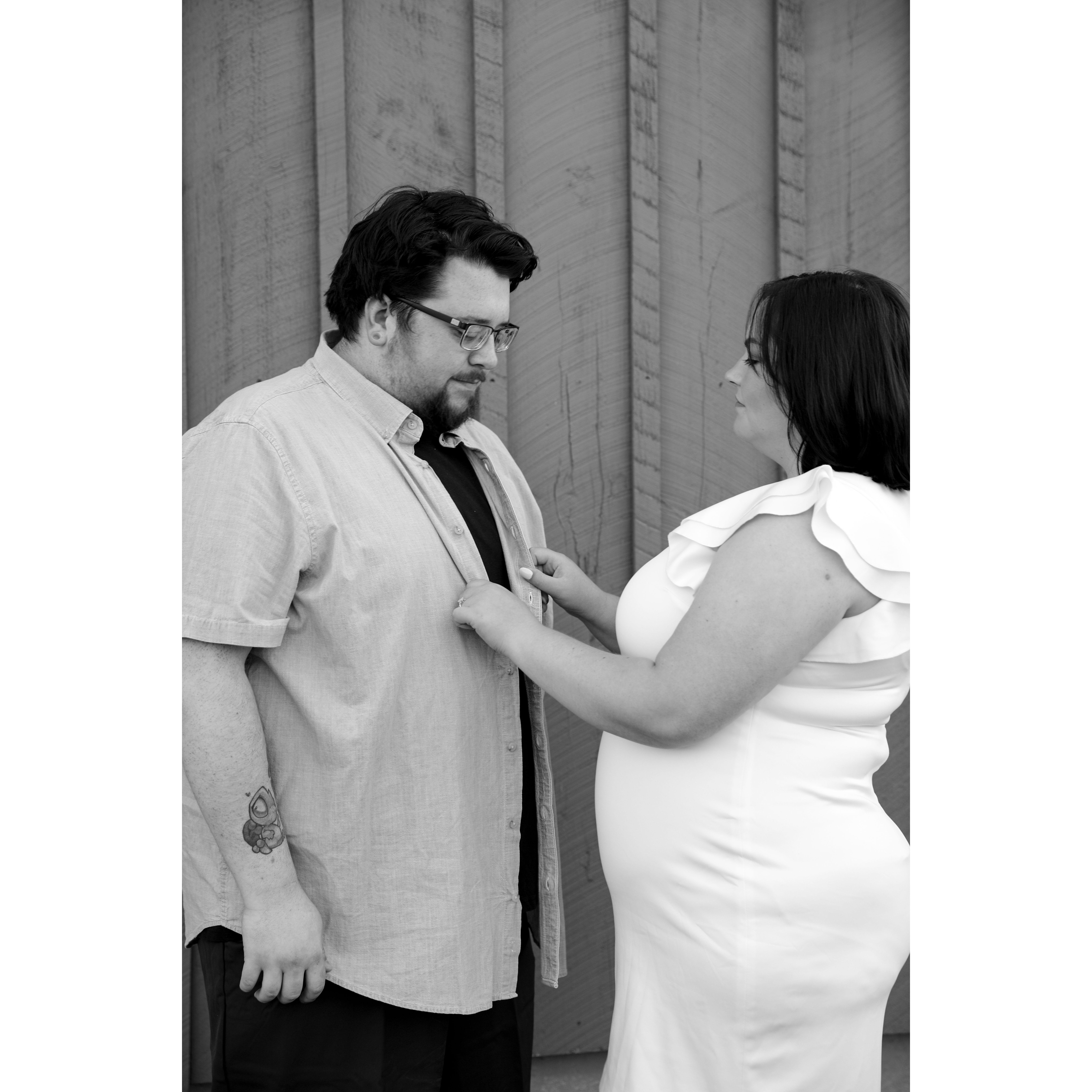 Engagement photoshoot at Sunset Ridge Lavender Farms. Photographer was Bloom Photography, LLC