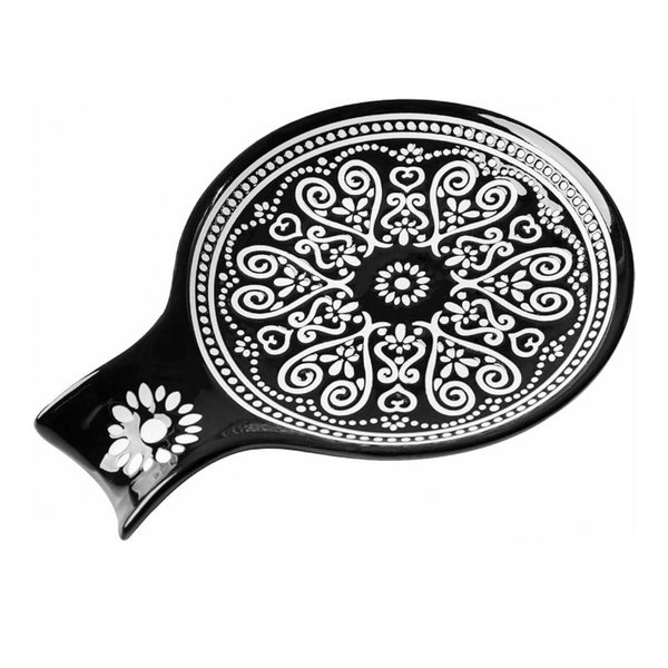 Ceramic Spoon Rest (Black)