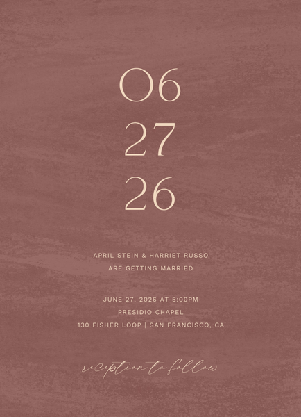 Belanger Classic | Clay Brown | Zola Wedding Invitations