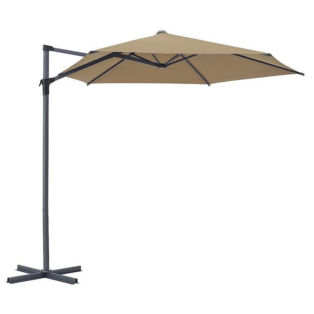 Gardesol 10FT Umbrella Outdoor Patio, Easy Operation, 240g Solution-Dyed Fabric, UV Protection, Fade Resistant, Outdoor Offset Umbrella for Porch, Deck, Pool, Backyard