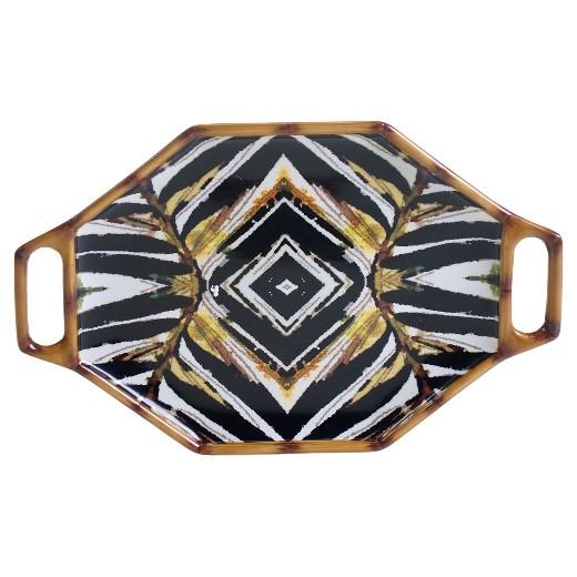 Certified International® Imperial Bengal by Tracy Porter Rectangle Ceramic Serving Platter 15.25''x9.75'' Black