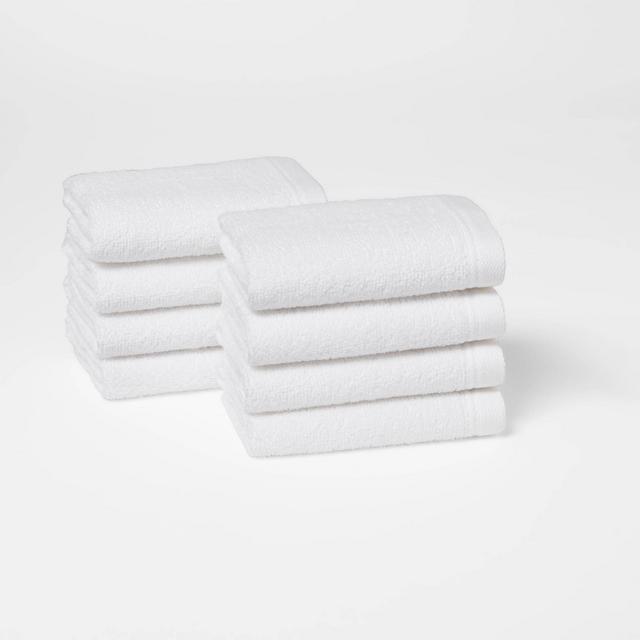 8pk Washcloth Set White - Room Essentials™