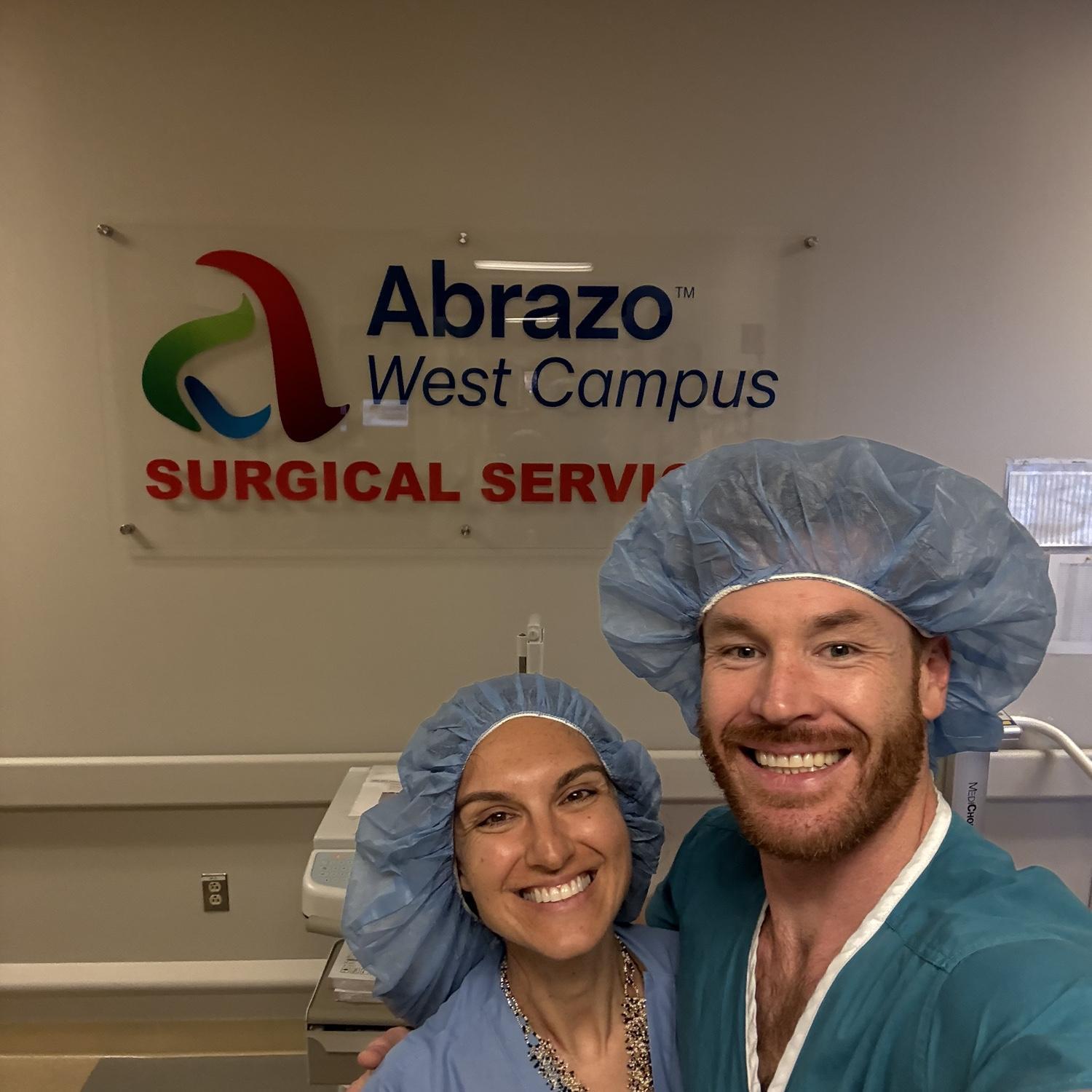 August 2025: Their beautiful niece, Celina Ann, was born at Abrazo West and Lindsey got a tour of Jon's 'office'.